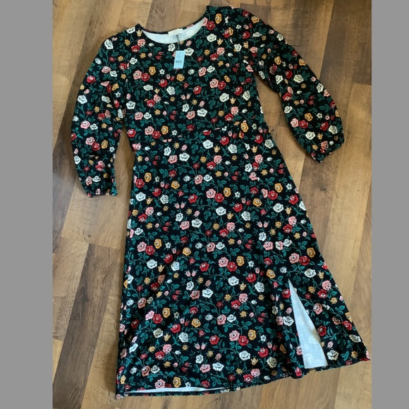 🆕 LOFT Floral Midi Dress - Picture 1 of 13